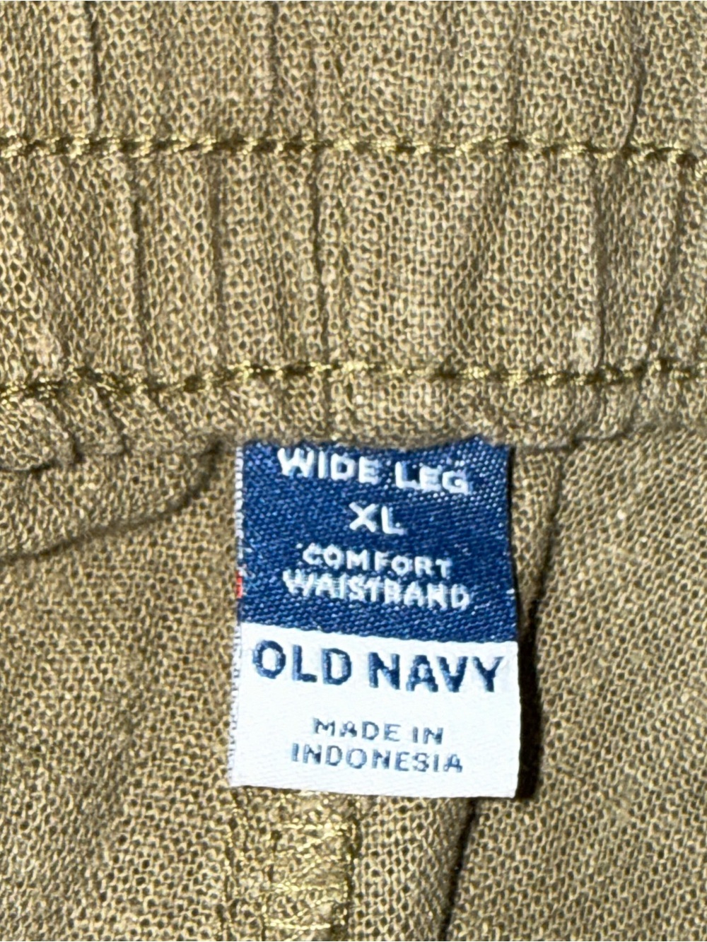 Old Navy Olive Green Wide-Leg Elastic Waist Pants - Picture 2 of 4